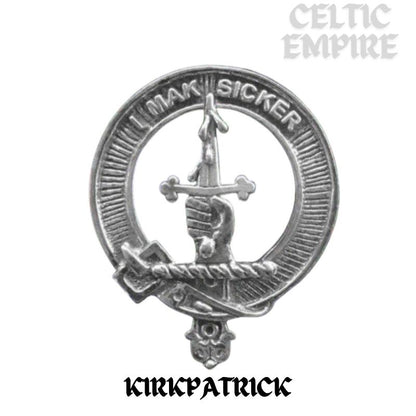 Kirkpatrick Family Clan Crest Double Drop Pendant