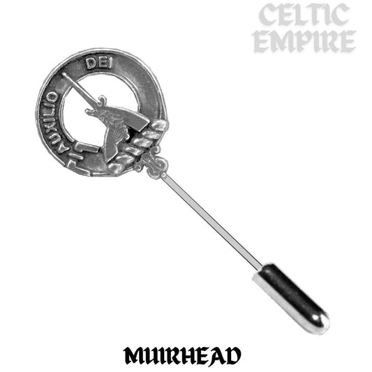 Muirhead Family Clan Crest Stick or Cravat pin, Sterling Silver