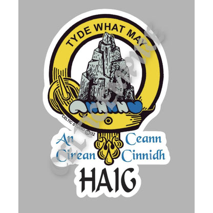 Haig Family Clan Crest Decal | Custom Scottish Heritage Car & Laptop Stickers