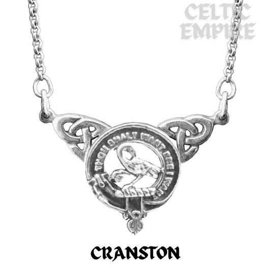 Cranston Family Clan Crest Double Drop Pendant