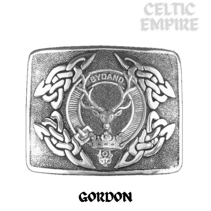 Gordon Family Clan Crest Interlace Kilt Belt Buckle