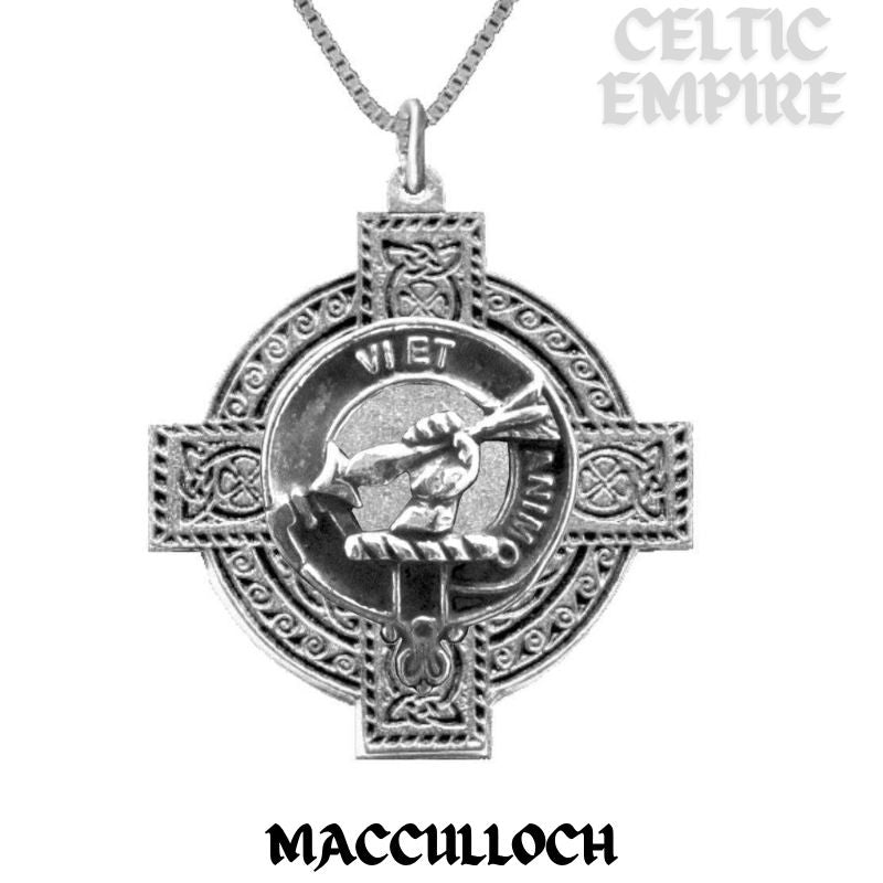 MacCulloch Family Clan Crest Celtic Cross Pendant Scottish