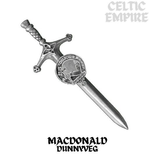 MacDonald (Dunnyveg) Family Clan Crest Kilt Pin, Scottish Pin