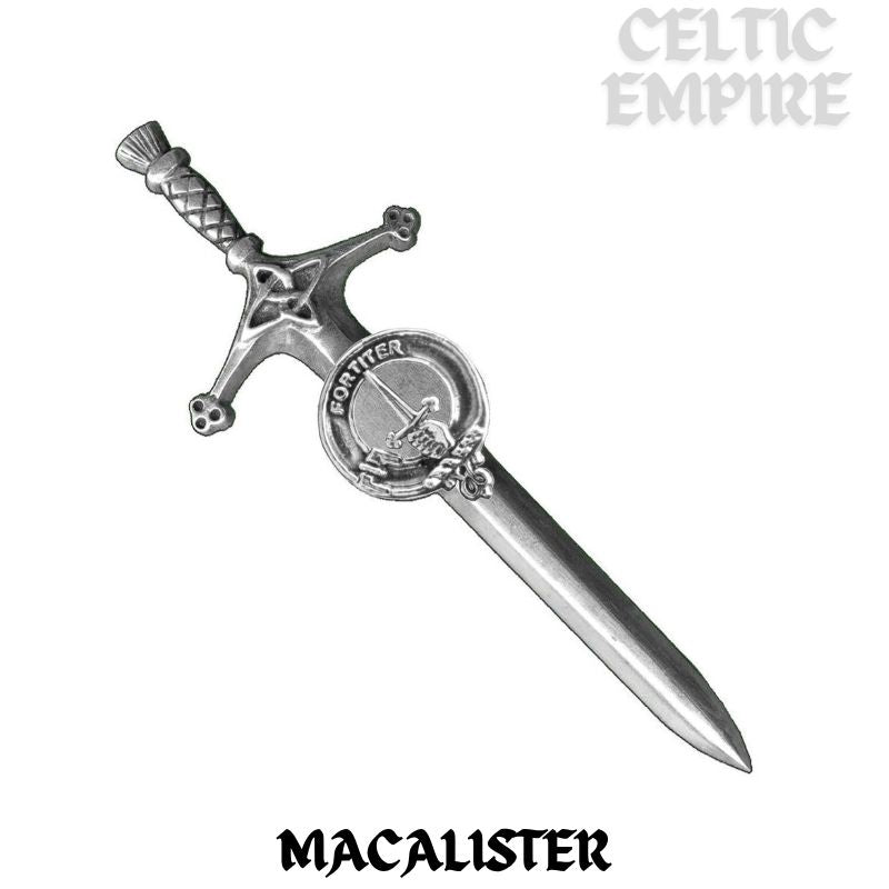 MacAlister Family Clan Crest Kilt Pin, Scottish Pin