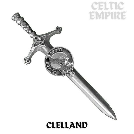 Clelland Family Clan Crest Kilt Pin, Scottish Pin