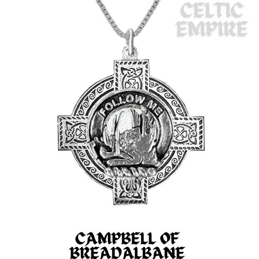 Campbell Breadalbane Family Clan Crest Celtic Cross Pendant Scottish