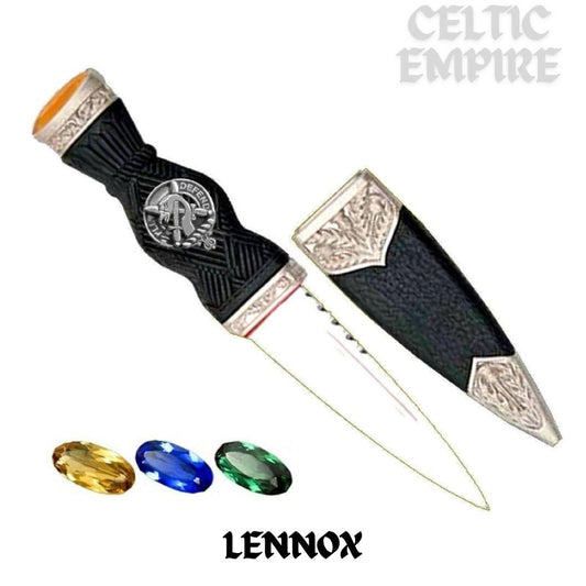Lennox Family Clan Crest Sgian Dubh, Scottish Knife