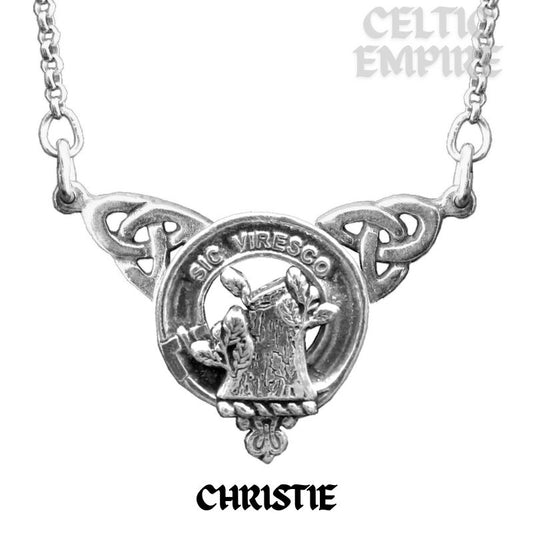Christie Family Clan Crest Double Drop Pendant