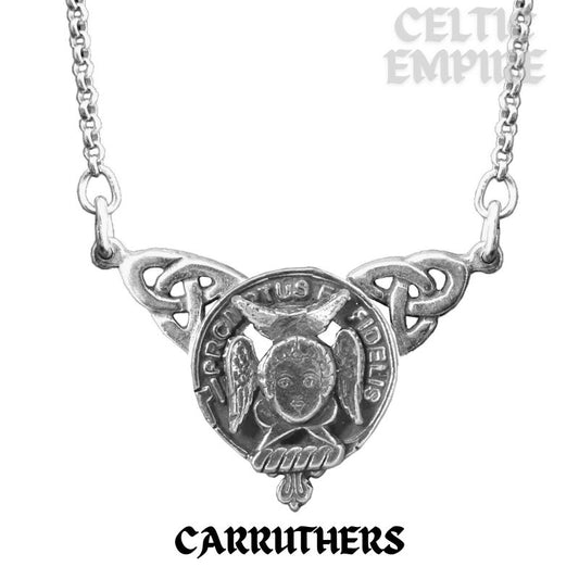 Carruthers Family Clan Crest Double Drop Pendant