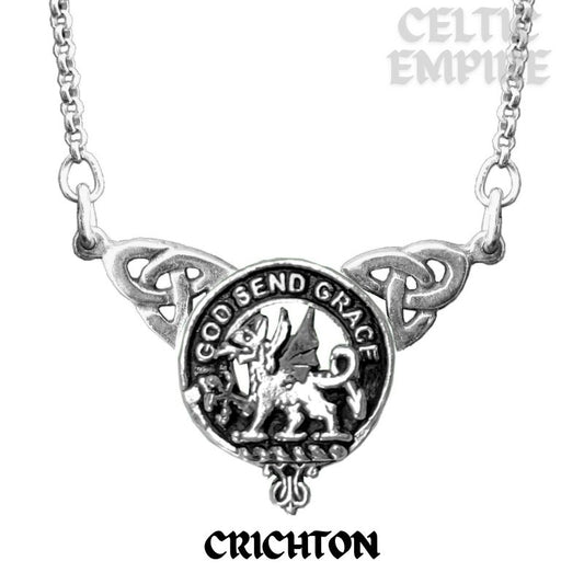 Crichton Family Clan Crest Double Drop Pendant