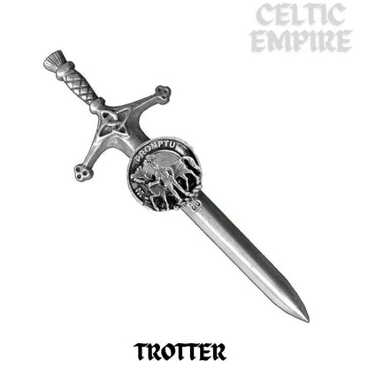 Trotter Family Clan Crest Kilt Pin, Scottish Pin