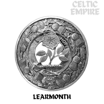 Learmont Family Clan Badge Scottish Plaid Brooch