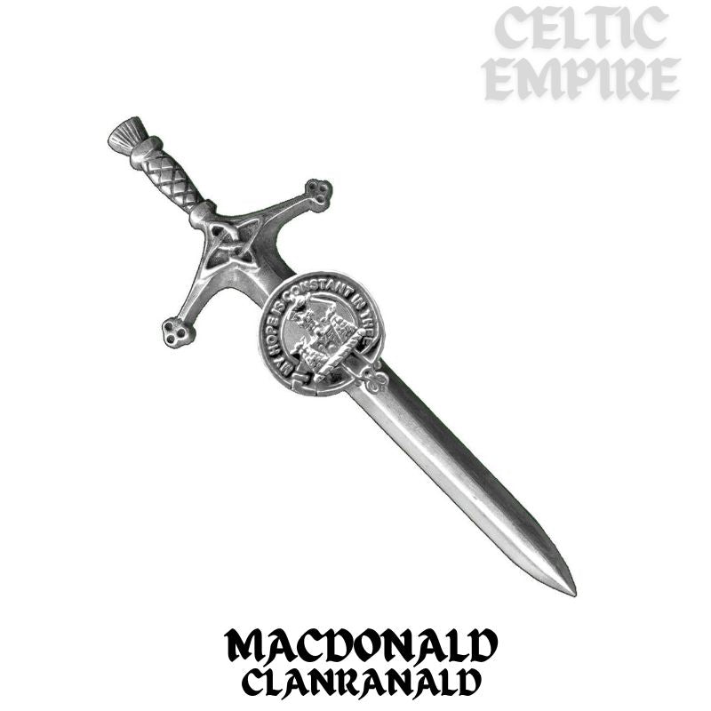 MacDonald (Family Clanranald) Family Clan Crest Kilt Pin, Scottish Pin