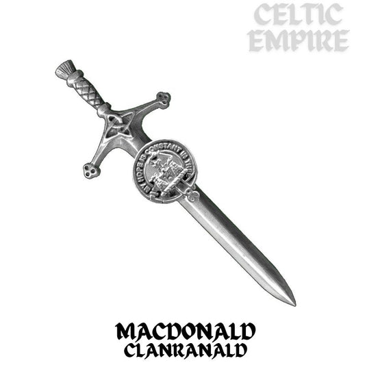 MacDonald (Family Clanranald) Family Clan Crest Kilt Pin, Scottish Pin