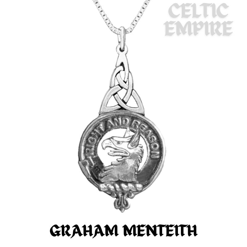 Graham Menteith Family Clan Crest Interlace Drop Pendant