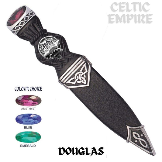 Douglas Interlace Family Clan Crest Sgian Dubh, Scottish Knife