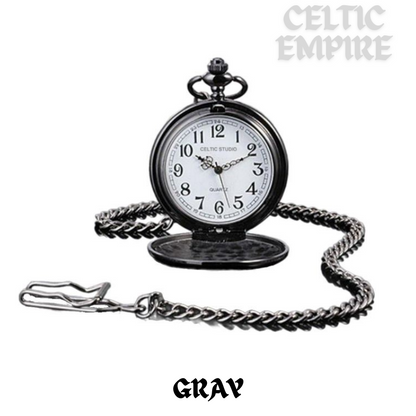 Gray Scottish Family Clan Crest Pocket Watch
