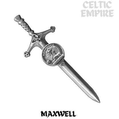 Maxwell Family Clan Crest Kilt Pin, Scottish Pin