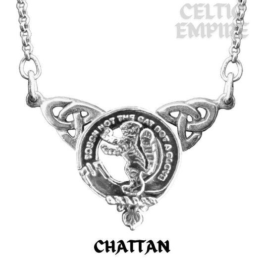 Chattan Family Clan Crest Double Drop Pendant