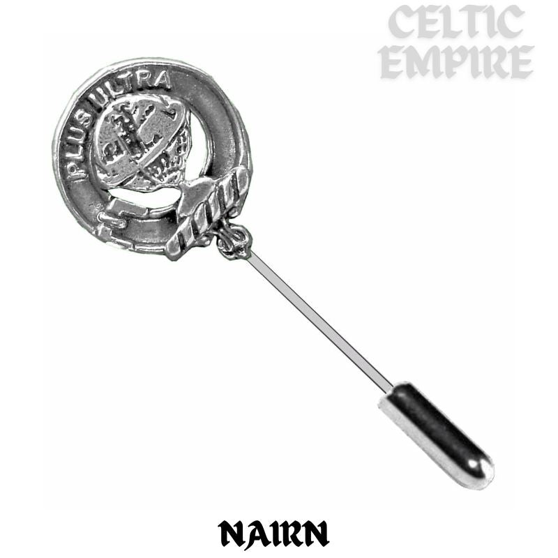 Nairn Family Clan Crest Stick or Cravat pin, Sterling Silver