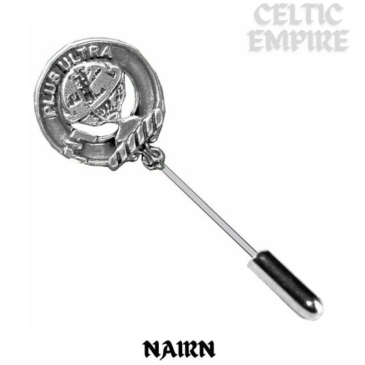 Nairn Family Clan Crest Stick or Cravat pin, Sterling Silver
