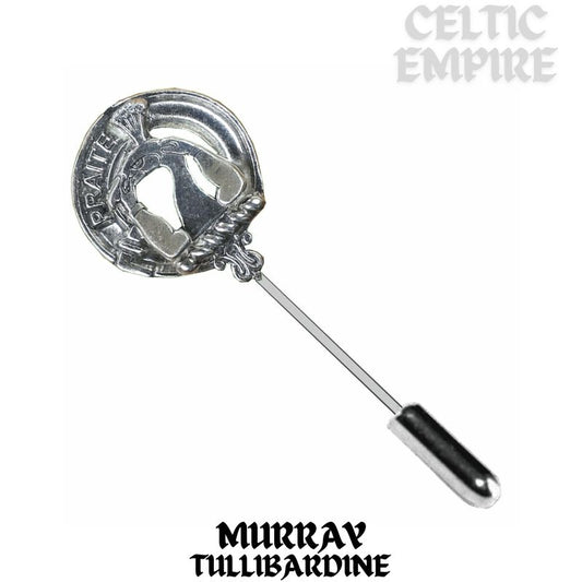 Murray (Tullibardine) Family Clan Crest Stick or Cravat pin, Sterling Silver