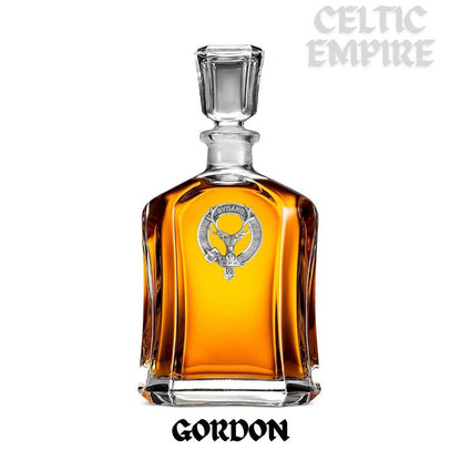 Gordon Family Clan Crest Badge Whiskey Decanter