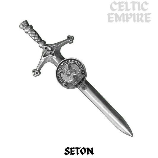 Seton Family Clan Crest Kilt Pin, Scottish Pin