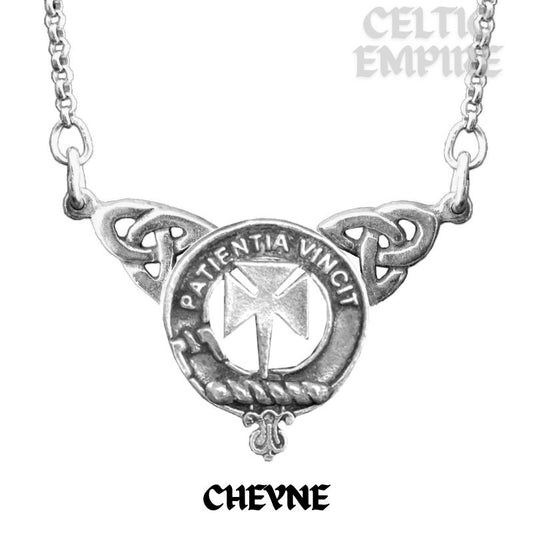 Cheyne Family Clan Crest Double Drop Pendant