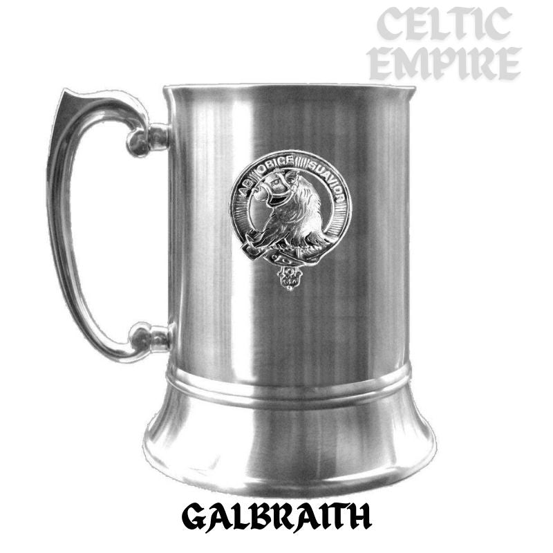 Galbraith Scottish Family Clan Crest Badge Tankard