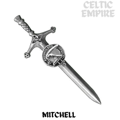 Mitchell Family Clan Crest Kilt Pin, Scottish Pin