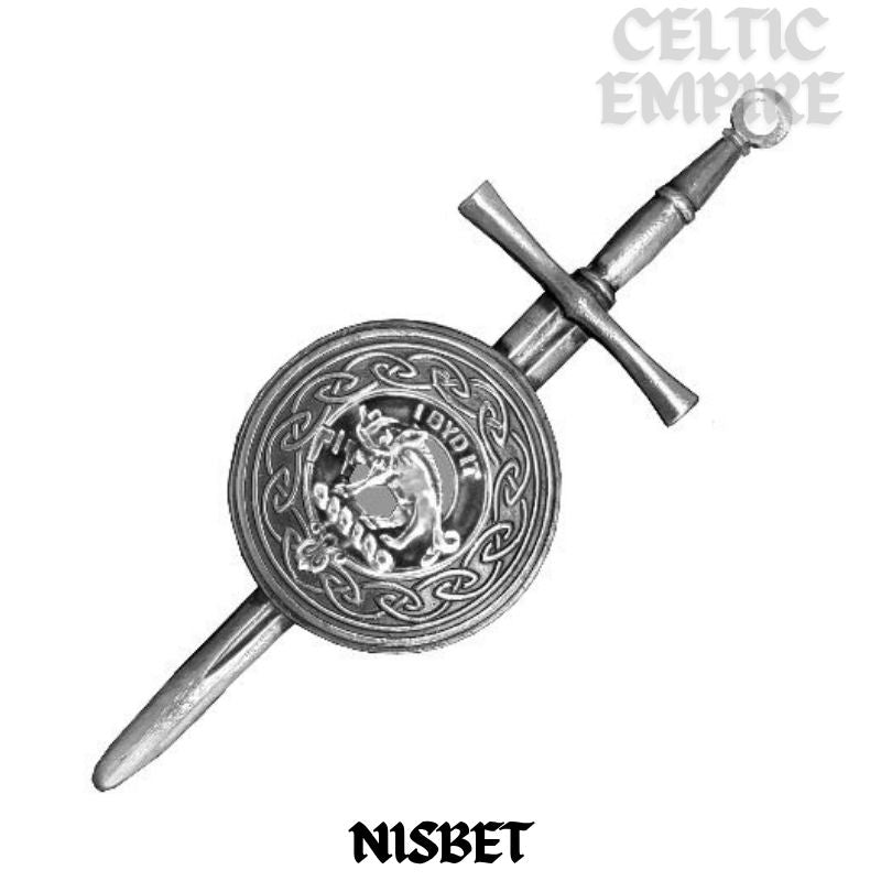 Nisbet Scottish Family Clan Dirk Shield Kilt Pin