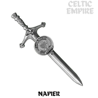 Napier Family Clan Crest Kilt Pin, Scottish Pin