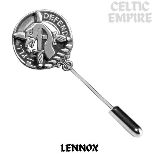 Lennox Family Clan Crest Stick or Cravat pin, Sterling Silver