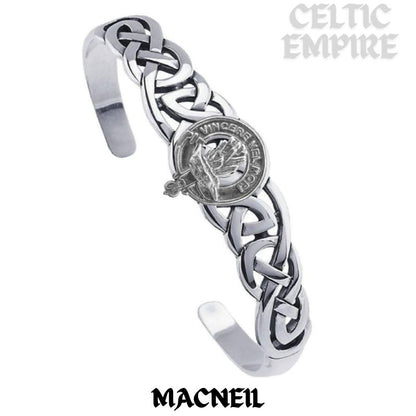 MacNeill Barra Family Clan Crest Celtic Cuff Bracelet