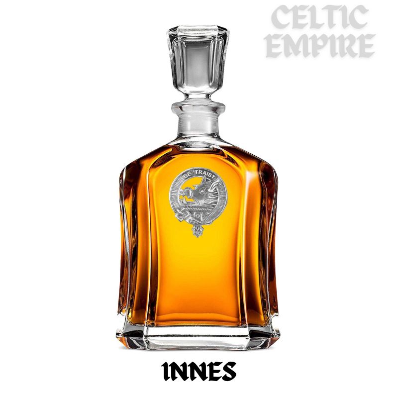 Innes Family Clan Crest Badge Skye Decanter