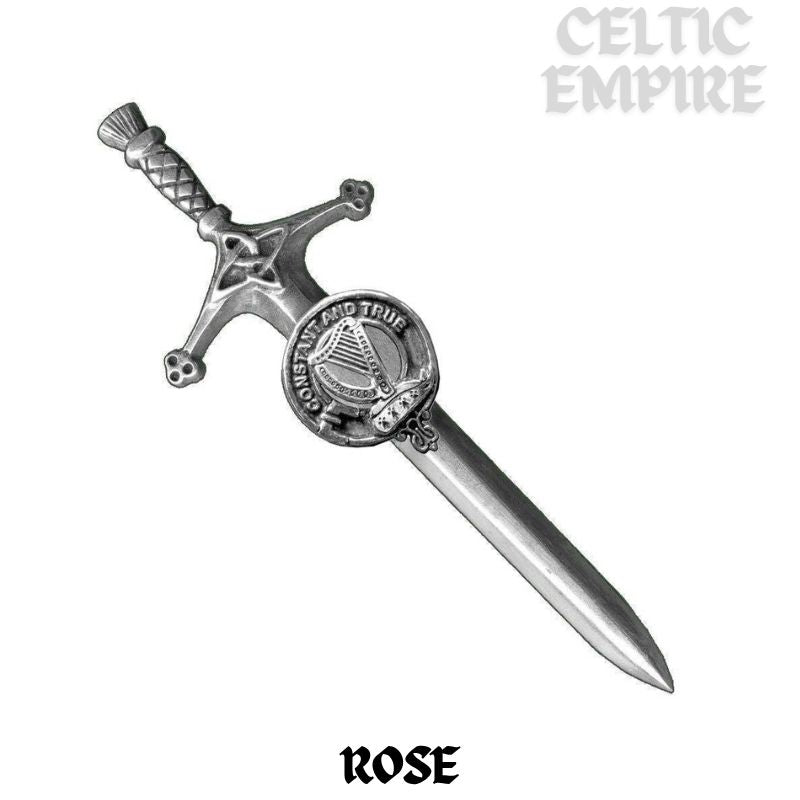 Rose Family Clan Crest Kilt Pin, Scottish Pin