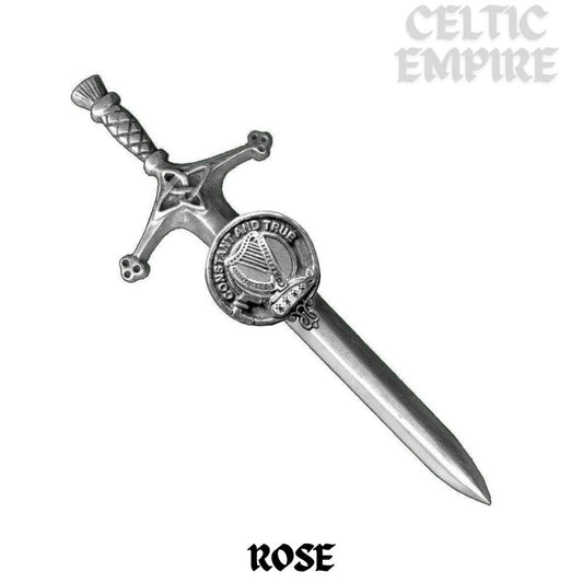 Rose Family Clan Crest Kilt Pin, Scottish Pin