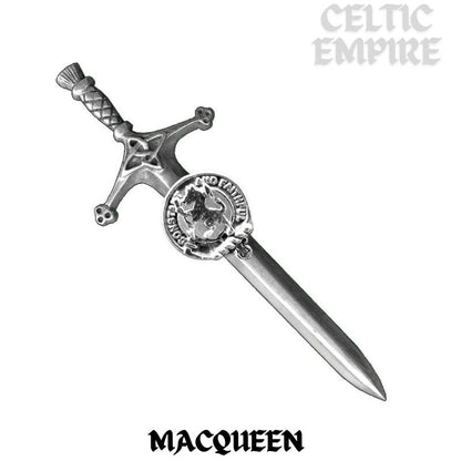 MacQueen Family Clan Crest Kilt Pin, Scottish Pin