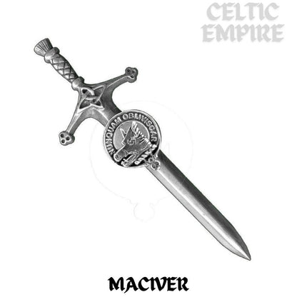 MacIver Family Clan Crest Kilt Pin, Scottish Pin