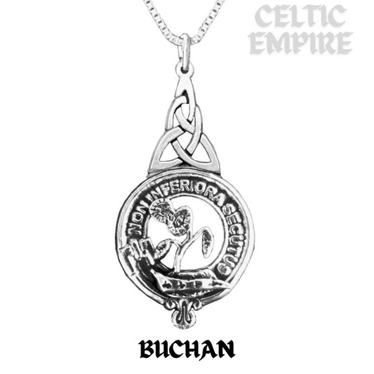 Buchan Family Clan Crest Interlace Drop Pendant