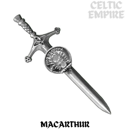 MacArthur Family Clan Crest Kilt Pin, Scottish Pin