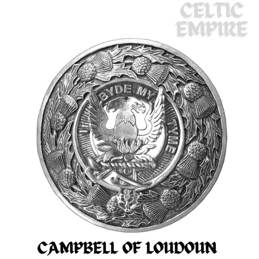 Campbell Loudoun Family Clan Badge Scottish Plaid Brooch