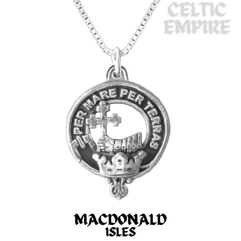 MacDonald Isles Family Clan Crest Scottish Pendant