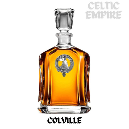Colville Family Clan Crest Badge Skye Decanter