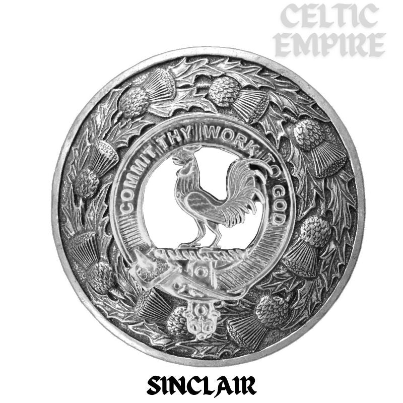 Sinclair Family Clan Badge Scottish Plaid Brooch