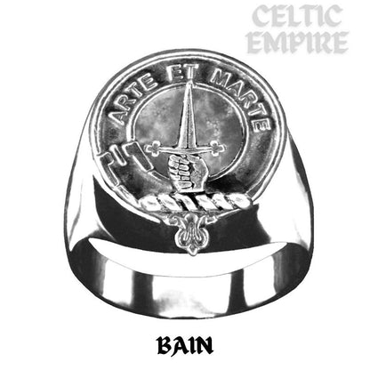 Bain Scottish Family Clan Crest Ring