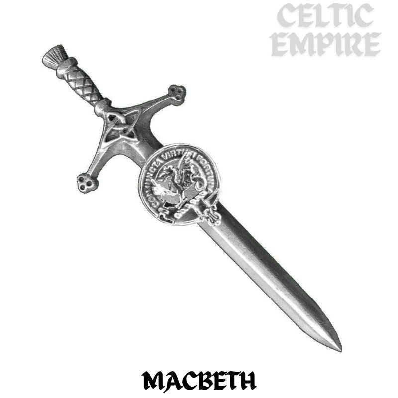 MacBeth Family Clan Crest Kilt Pin, Scottish Pin