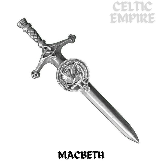 MacBeth Family Clan Crest Kilt Pin, Scottish Pin