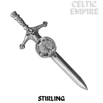 Stirling Family Clan Crest Kilt Pin, Scottish Pin